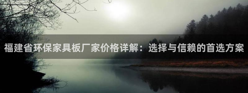 沐鸣2平台官网网址：福建省环保家具板厂家价格详解：选择与信赖